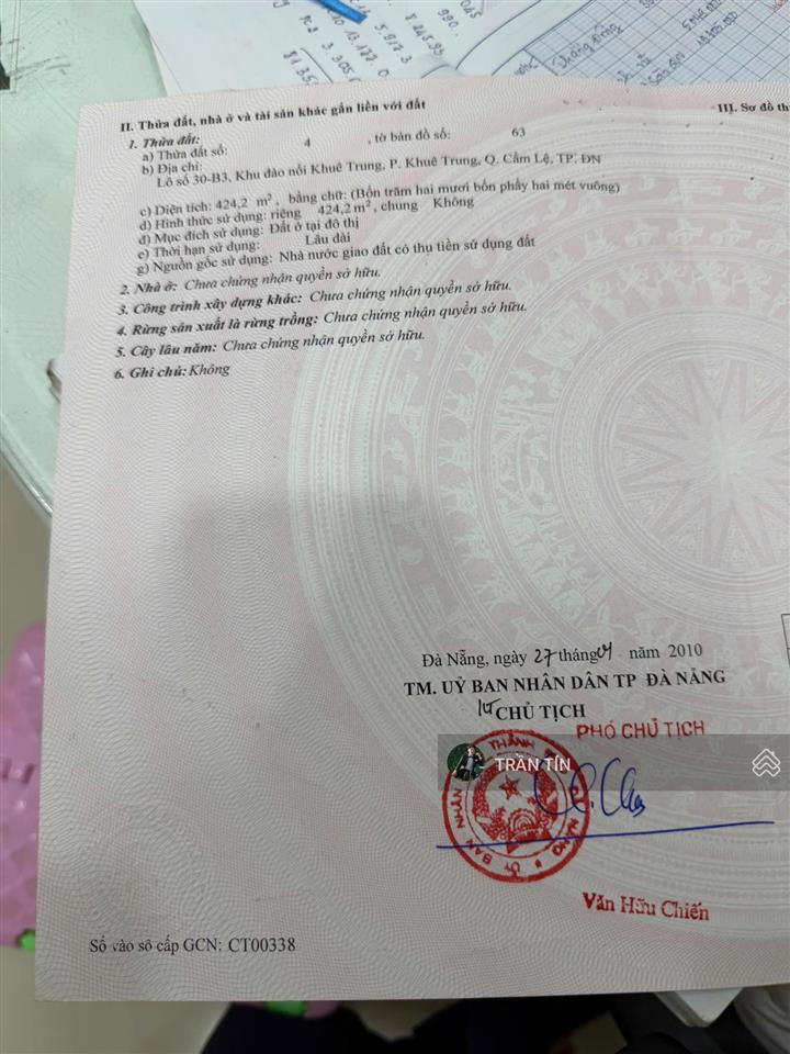 Bán 1 số lô đất khu biệt thự đảo nổi, cẩm lệ