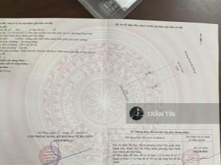 Lô đất mặt tiền đường khuê mỹ đông 1, ngay hồ xuân hương, cách biển 400m