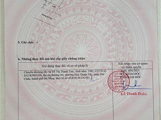 Bán gấp đất thổ cư tại thôn an châu, hòa phú, hòa vang, đà nẵng giá ưu đãi 13 triệu/m2, 126.1m2