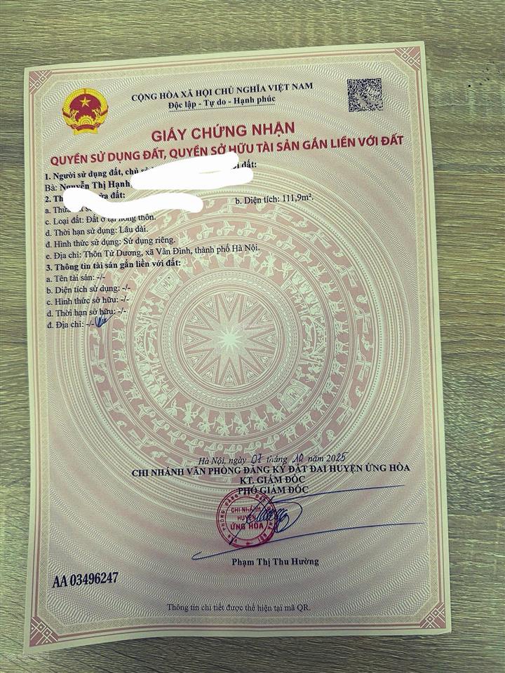 Bán đất vị trí kinh doanh đắc địa cao thành  ứng hòa, dân cư đông đúc