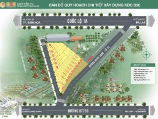 Cơ hội vàng 10 lô đất liền kề mặt tiền đường liên xã d20, thống nhất đồng nai  giá f0