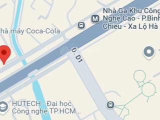 Bán đất thổ cư 203m2, sổ đỏ/hồng, cạnh nhà máy cocacola, metro khu cnc, đại học hutech