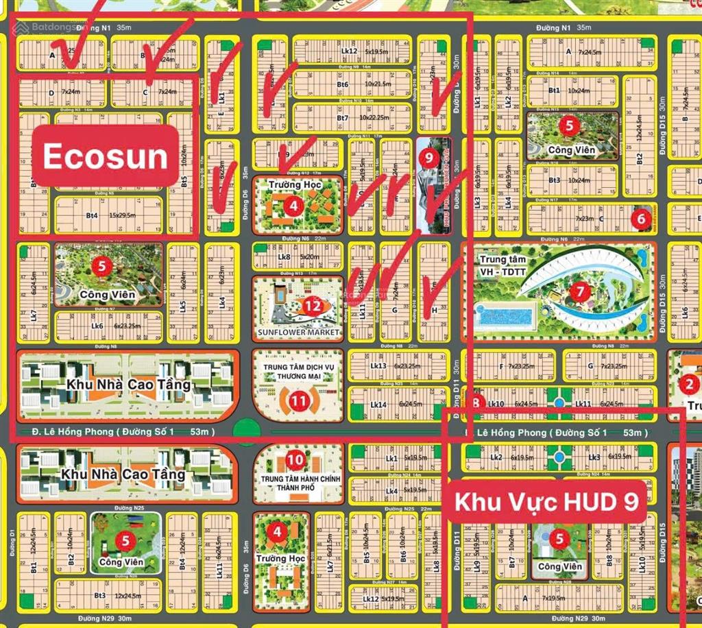 Nhận mua bán đất nền dự án sunflower city, xã phước an, huyện nhơn trạch, đồng nai