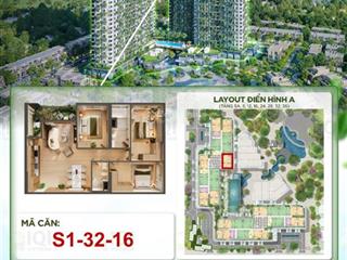 Siêu phẩm s1.32.16  3pn layout vuông vức trung tâm view quảng trường
