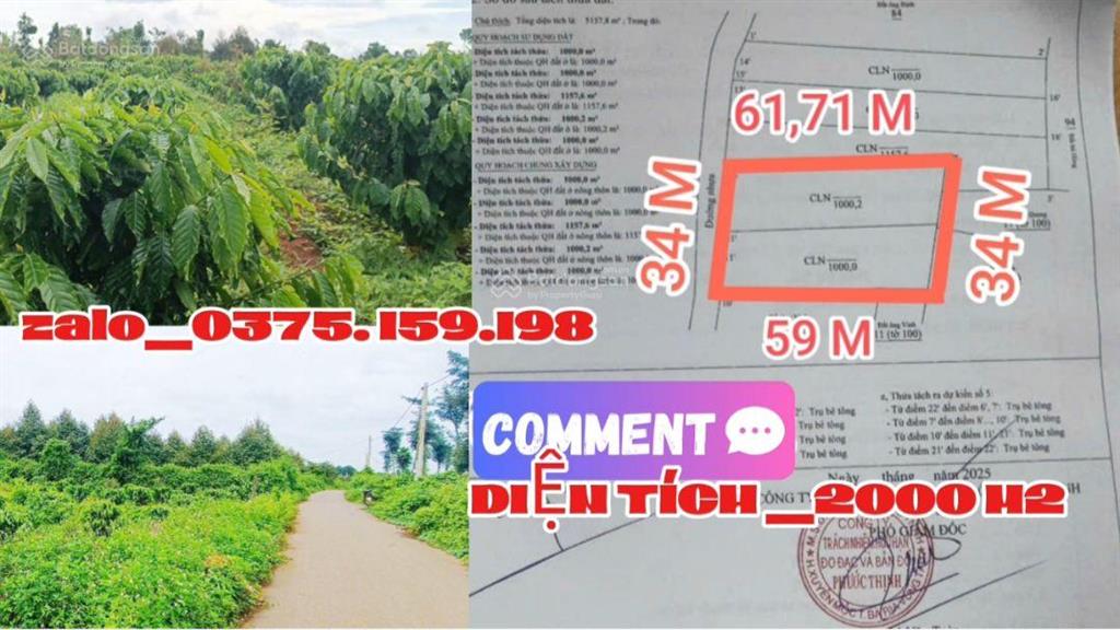 34 m mặt tiền với dt 2000 m2 đường nhựa khu dân cư siêu đẹp, siêu vip