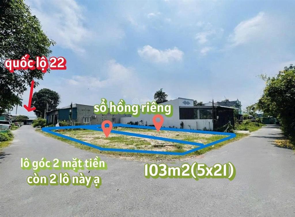 Đất ngay gần bệnh viện xuyên á, 103m2 giá 1,35 tỷ, ngay đường giồng cát tân phú trung sổ hồng riêng