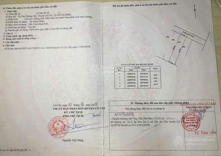 Đất gần ql 22, tân thông hội, củ chi, diện tích 124m2 giá chỉ 1,4 tỷ sổ hồng riêng, đường nhựa