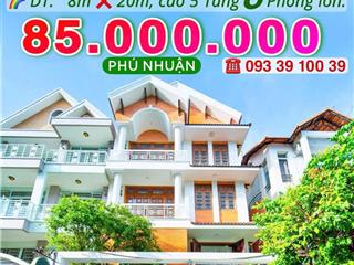 Thuê nguyên căn MẶT TIỀN đường hoa Phan Xích Long- 160m2- 5 tầng 8 Phòng: 85 Triệu. LH: