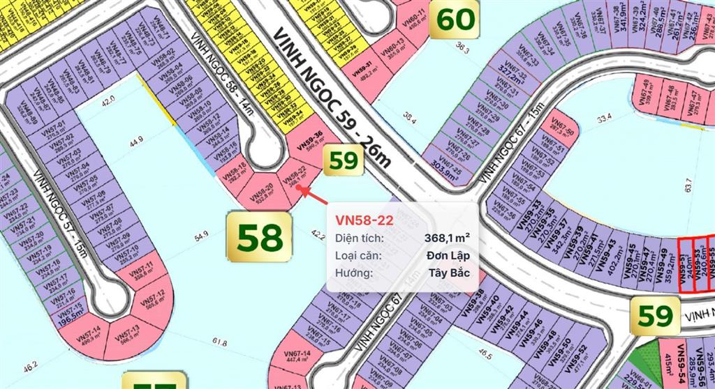 Hàng độc quyền  vinhomes green paradise, 51,4 tỷ, 368,1 m2, đẹp, nhiều tiện ích