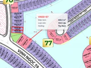 Hàng độc quyền  80,215 tỷ, 480,1m2 hoa hậu vinhomes green paradise cần giờ