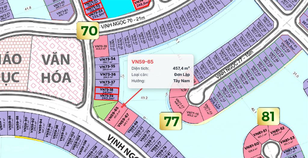 Hàng độc quyền  79,7 tỷ, 457,4 m2 đơn lập vinhomes green paradise cần giờ