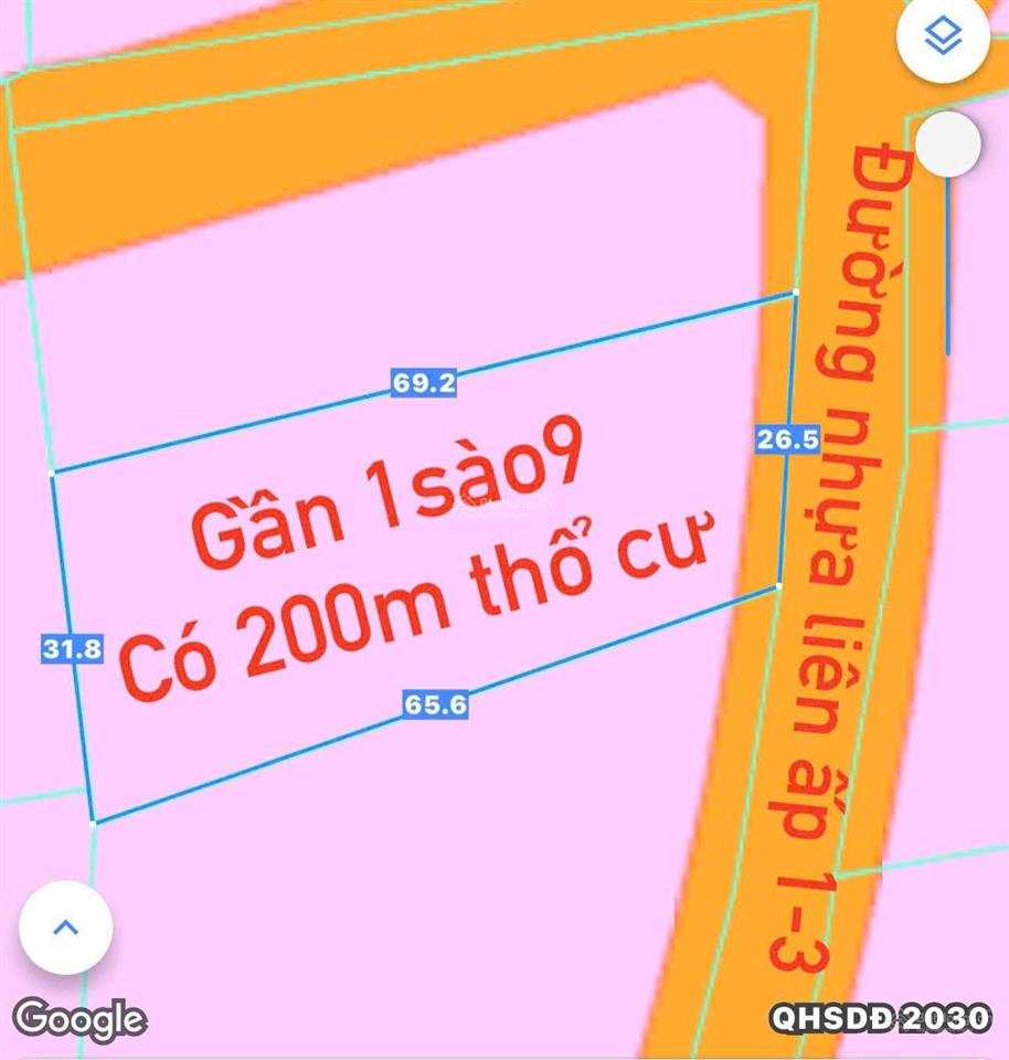 1.9 sào phước bình  mặt tiền nhựa 26m  nở hậu tài lộc  sẵn 200m tc  9,9 tỷ