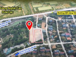 0975 897 *** bán đất phú cát, full thổ cư, 100m2, mặt tiền 6.5m, đường vào 10m, sát khu cnc