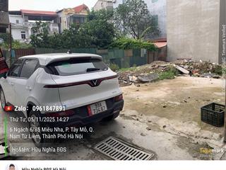 Bán đất miêu nha 65m2 mt 5.2m ô tô tránh 9 tỷ