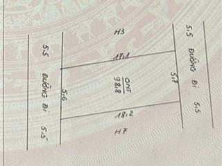 Chính chủ cần bán lô đất dt 98,8m full thổ cư 2 mặt tiền , đường 5,5 m. mặt tiền 5,6m .