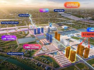 Căn góc 3 ngủ duy nhất tầng 16, view sông hồng, dự án lumiere prime hills cổ loa, chiết khấu 2 tỷ