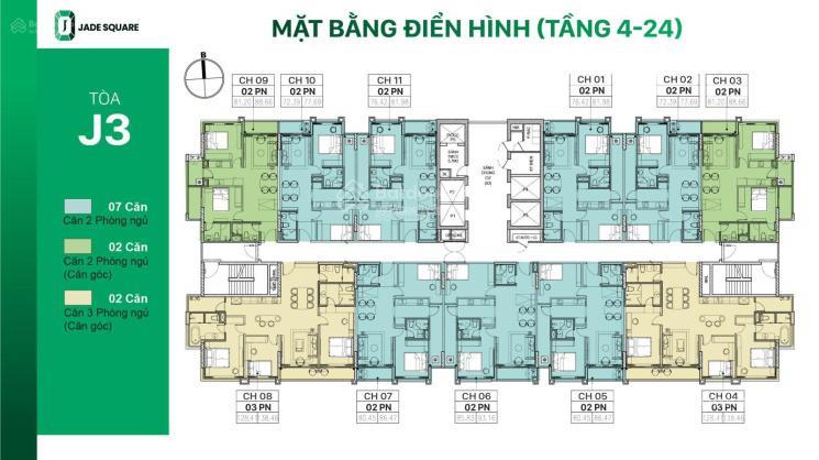Độc quyền quỹ căn 5 tỷ 5,8 tỷ, gần như đã biến mất tại trung tâm hà nội dự án jade square
