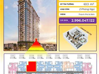 Căn hộ 2 pn view biển thanh toán 900 triệu nhận nhà  mia  view biển