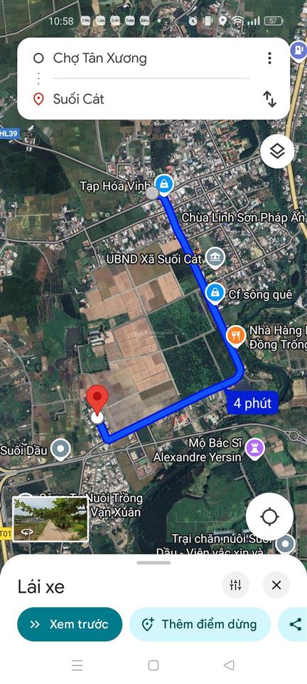 Bán đất gần chợ tân xương suối cát