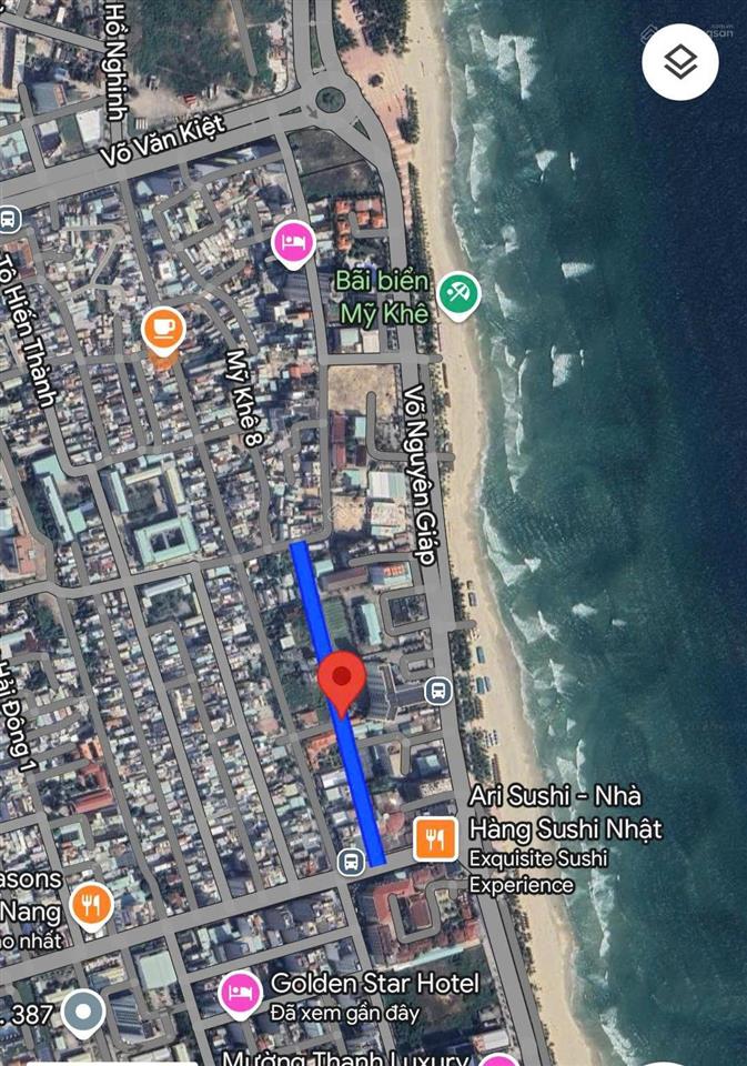 Đất mỹ khê 4 sát biển trục trung tâm du lịch đà nẵng