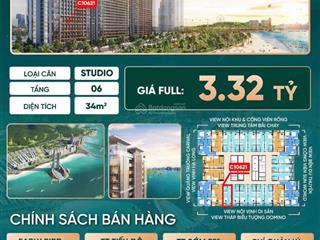Căn hộ view biển bãi cháy c612 còn sót duy nhất giá đẹp ưu đãi tốt 34m2 bàn giao full nội thất