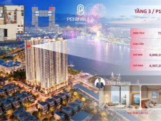 Giá trị an cư & đầu tư lý tưởng sở hữu căn 2pn  77m2 tầng 3 tại the peninsula đà nẵng
