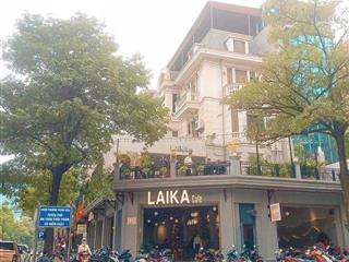 Lô góc! cho thuê mặt bằng kinh doanh phố hoàng đạo thúy,dt400m2,mtlg 30m,khu trung tâm cafe,ẩm thực