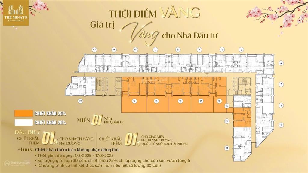 Căn hộ minato nhật bản chiết khấu khủng lên đến 25 %