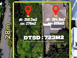 Đất biệt thự 2mt thảo điền, 584m2, nở hậu  khuôn viên sân vườn đẹp, chỉ 157tr/m2 sử dụng