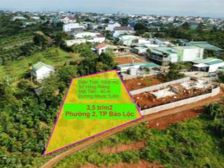 Đất bảo lộc  mt đường 6m phường 2  3,4 tr/m2  shr 1000m2 còn thương lượng!