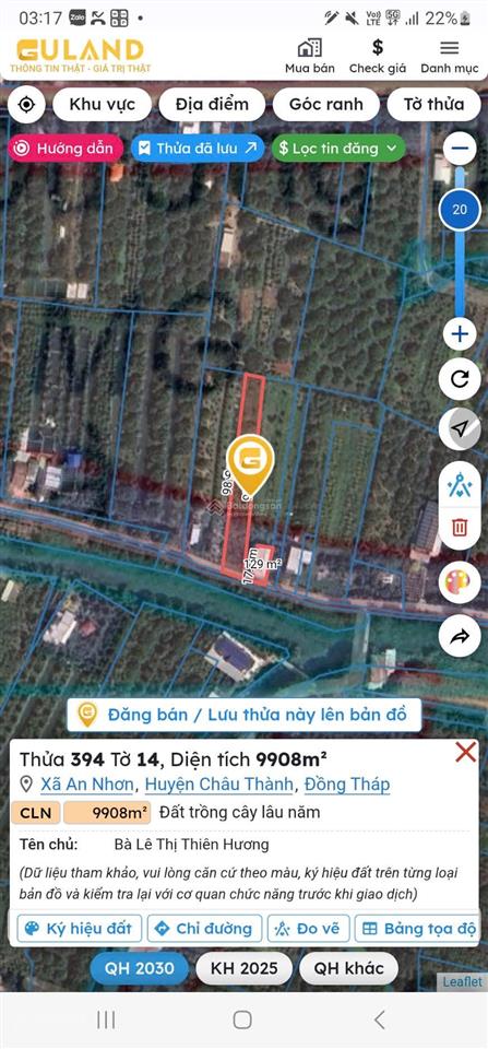 Đất vườn châu thành an nhơn đồng tháp