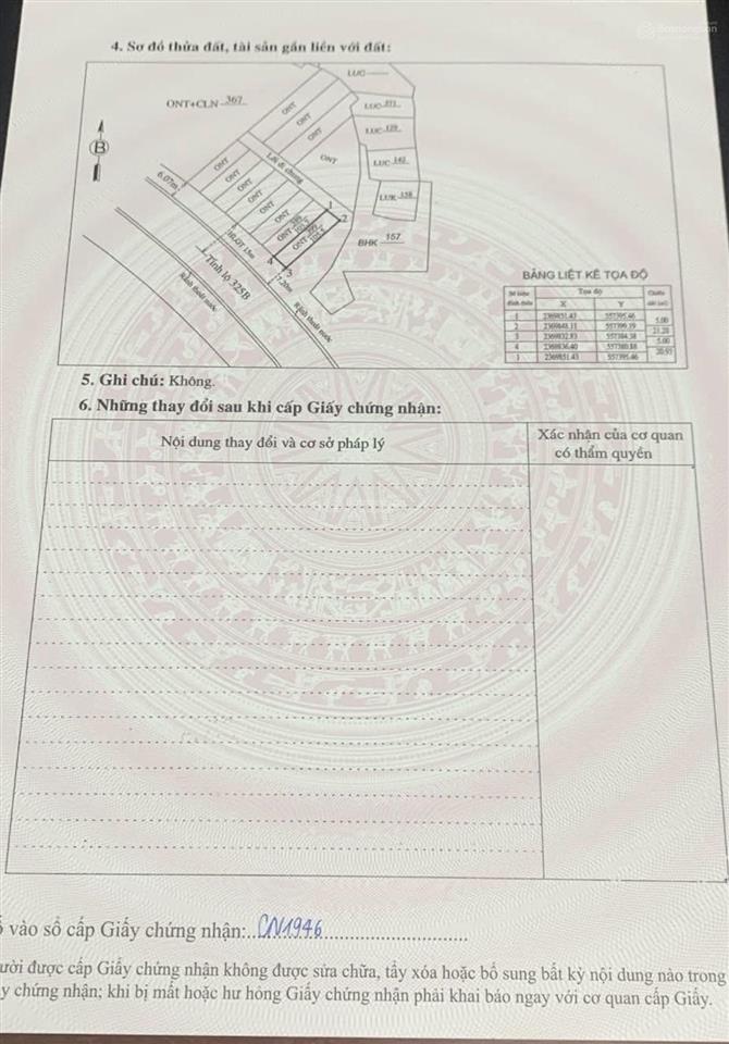 Bán gấp đất tại đường 2, xã phú lộc, phù ninh, phú thọ, 3,45 tỷ, 311m2