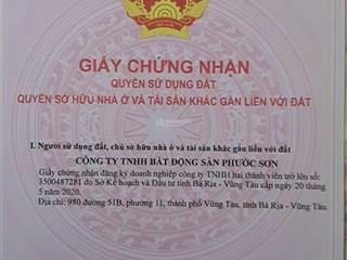 Bán gấp combo 2 lô đất nền giá 35tr dự án tại khu nhà ở phía tây đường 3/2, hàng điều, 11, vũng tàu