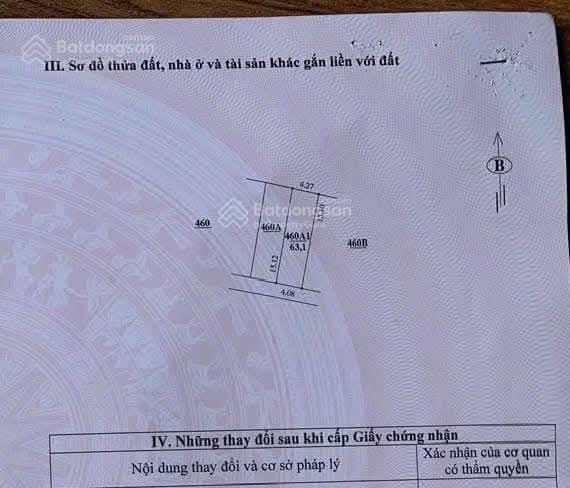 Bán lô đất 63m2 trong đê yên nghĩa  ô tô đỗ cửa  7,25 tỷ ctl
