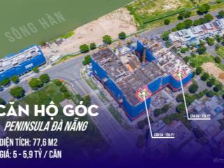 Bán căn góc 2 pn dự án peninsula  77m2  sổ hồng lâu dài  bàn giao t6/2026