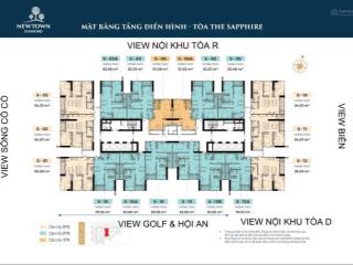 Căn hộ siêu đẹp, view căn góc newtown diamond đà nẵng 100,74m2 thiết kế 3 ngủ.
