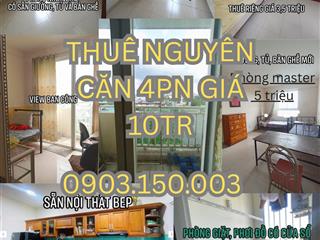 Cho thuê (có bán) ̆1 căn hộ linh đông 112m2 4pn nt cơ bãn 10 củ