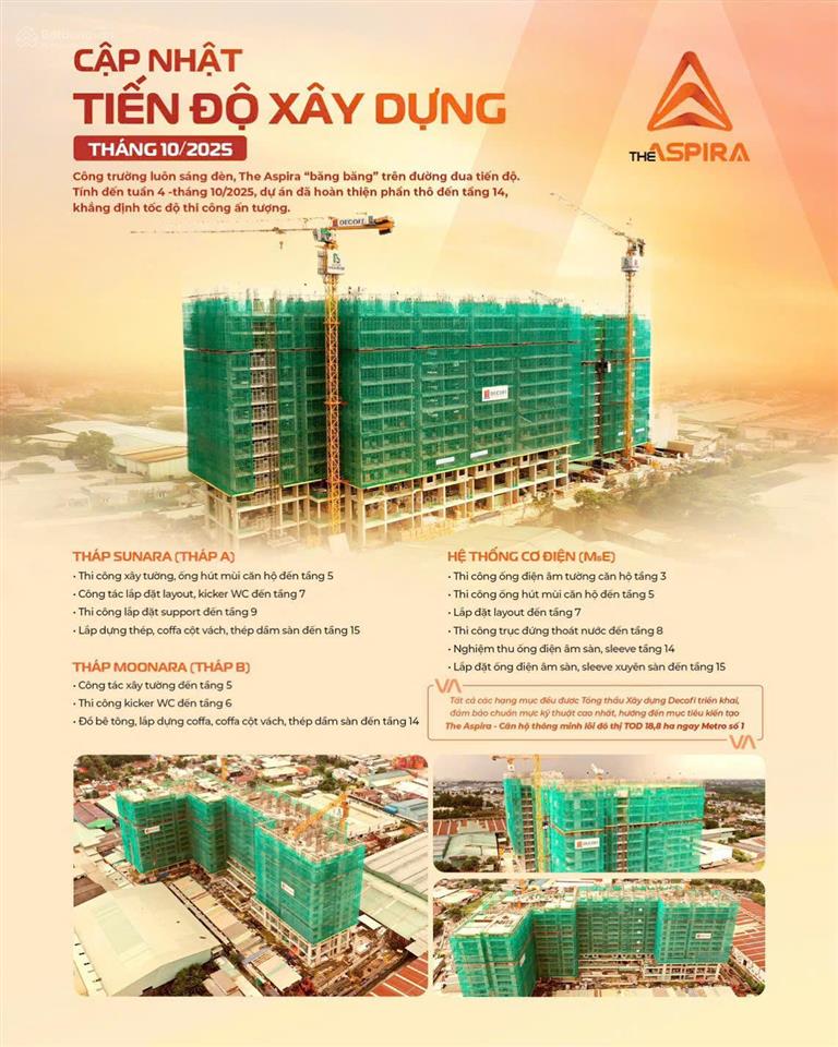 Miễn lãi đến khi nhận căn hộ the aspira ngay metro số 1, chỉ đóng 6,8tr/tháng ân hạn gốc 5 năm