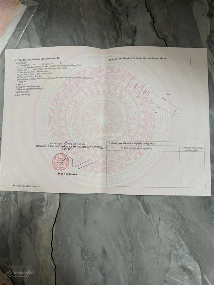 Bán nhanh mảnh 100m đấu giá yên hòa yên mỹ ngay đường 379