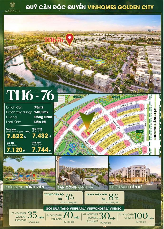 Em thảo 0969 162 *** bán độc quyền căn mt125 view công viên,cạnh khu tmdv sầm uất,giá đầu tư cực rẻ