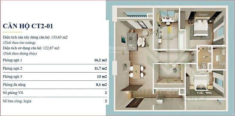 Bán chung cư x2 đại kim 123m2, giá 7,6 tỷ có sổ đỏ