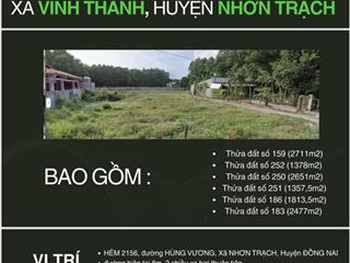 Bán đất tại vĩnh thanh, nhơn trạch, đồng nai, 6 triệu / m2, 6 triệu / m2, 12388 m2, giá ưu đãi hot!