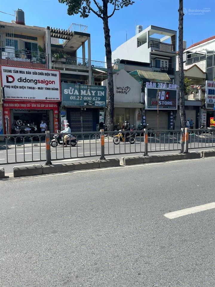 Bán nhà mt kinh doanh phan văn trị p10 , dt 4 x 14m , trệt 2 lầu , giá 15 tỷ