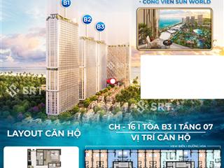 Căn độc quyền cần bán nhanh giá gốc cđt, 2pn2wc view công viên sun world blanca city