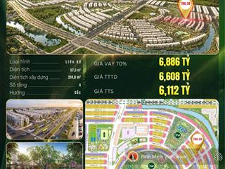 Căn liền kề nằm tại pk thiên hà (th6  39) vinhomes golden city, hải phòng, 6,112 tỷ, 67,5m2