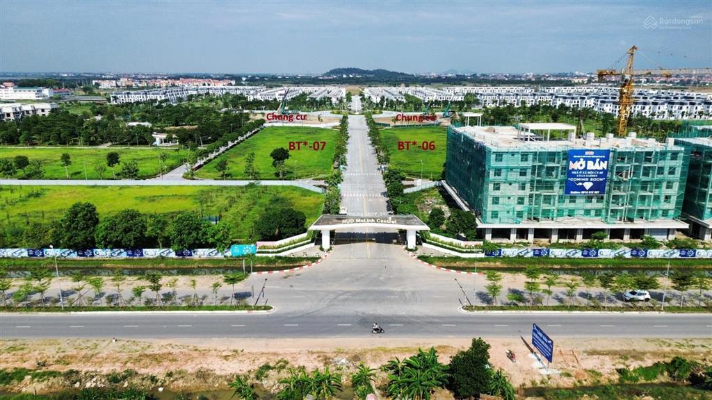 Căn góc liền kề 2 mặt tiền đường, 3 mặt thoáng hud mê linh central 159m2, giá dưới 14 tỷ đã có xây