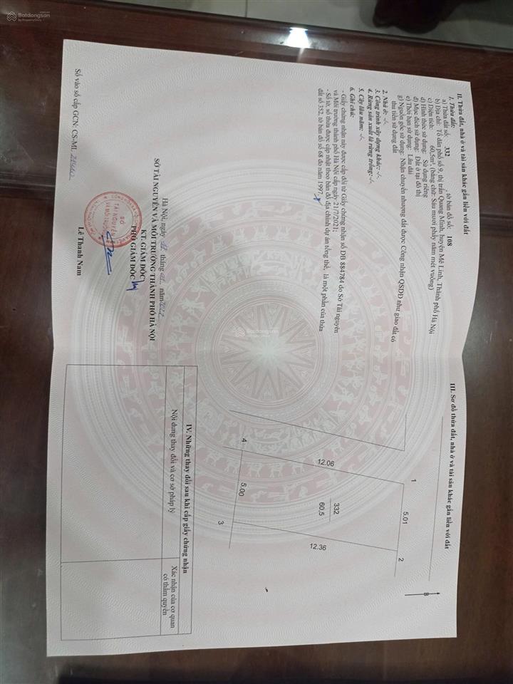 Chính chủ cần bán 60m đất 2 mặt tiền tổ 9 quang minh vị trí đẹp,