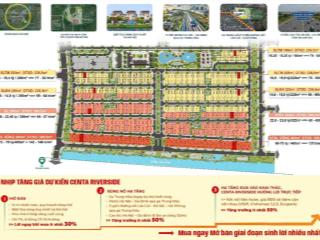 Bán bt đơn lập view sông kđt centa riverside, 480m2 (32x15) chỉ từ 65 tỷ  mr chiểu 0988 884 ***