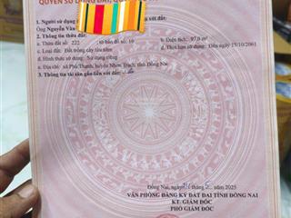 Bán đất 97m2 tại lý thái tổ, phú thạnh, nhơn trạch, đồng nai, 950 triệu vnd