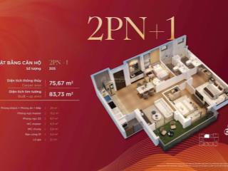 Căn hộ 2pn + 1  chung cư bv diamond hill thái nguyên